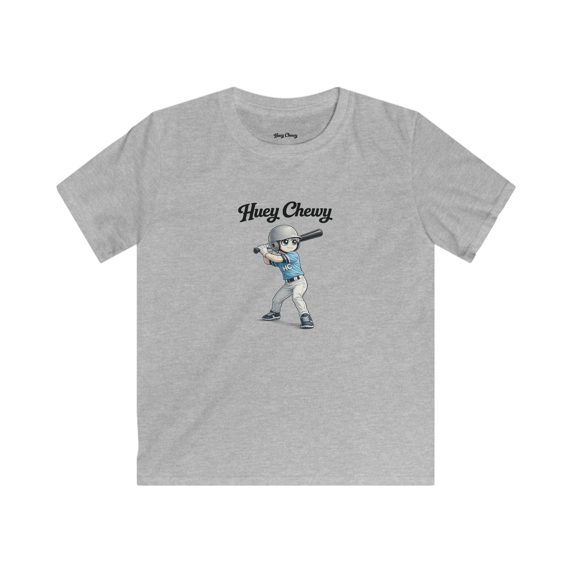 Huey Chewy baseball player t-shirt in light grey - flat lay
