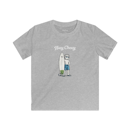 Huey Chewy surfer t-shirt in light grey - flat lay