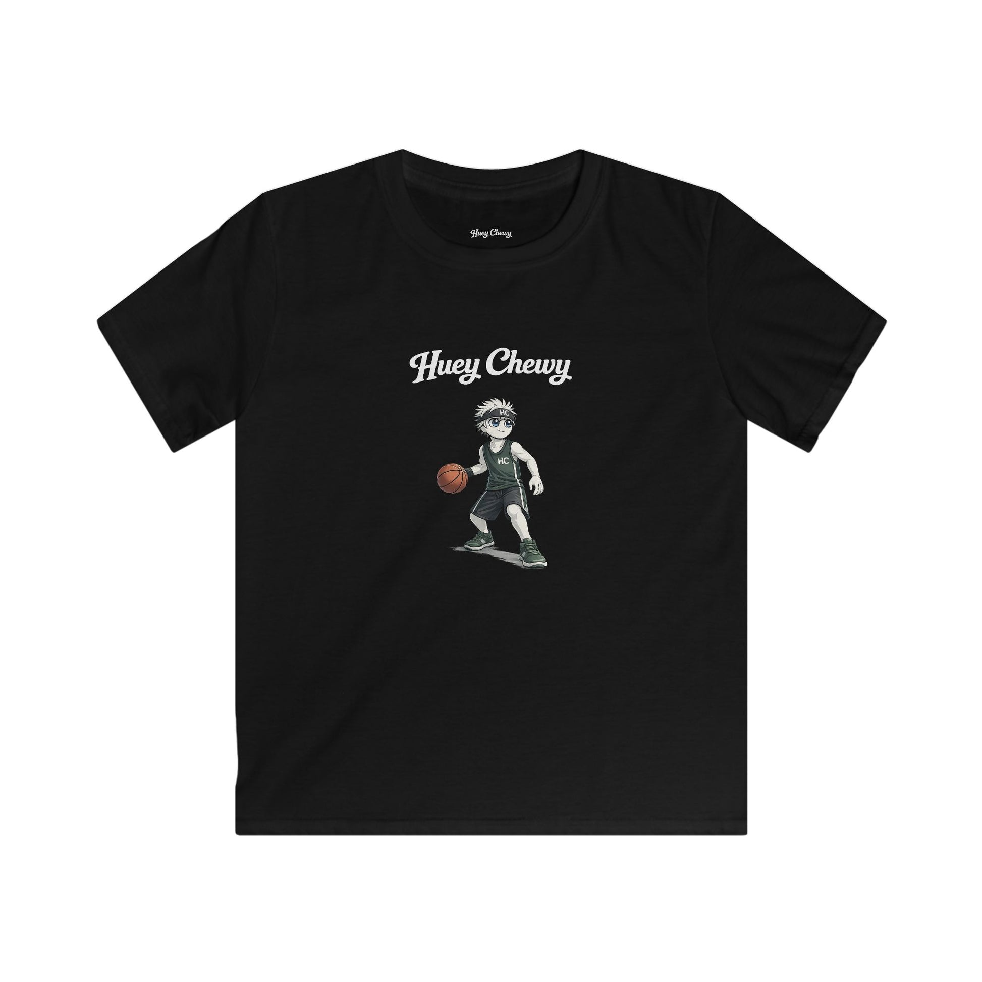 Huey Chewy basketball player t-shirt in black - flat lay
