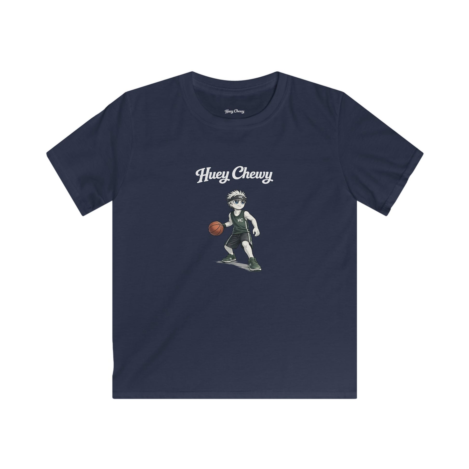 Huey Chewy basketball player t-shirt in navy blue - flat lay
