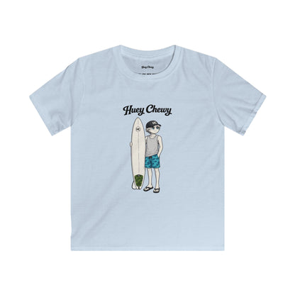 Huey Chewy surfer t-shirt in light blue - flat lay