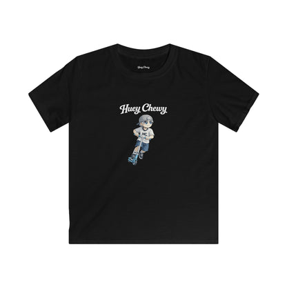Huey Chewy scooter rider t-shirt in black - flat lay