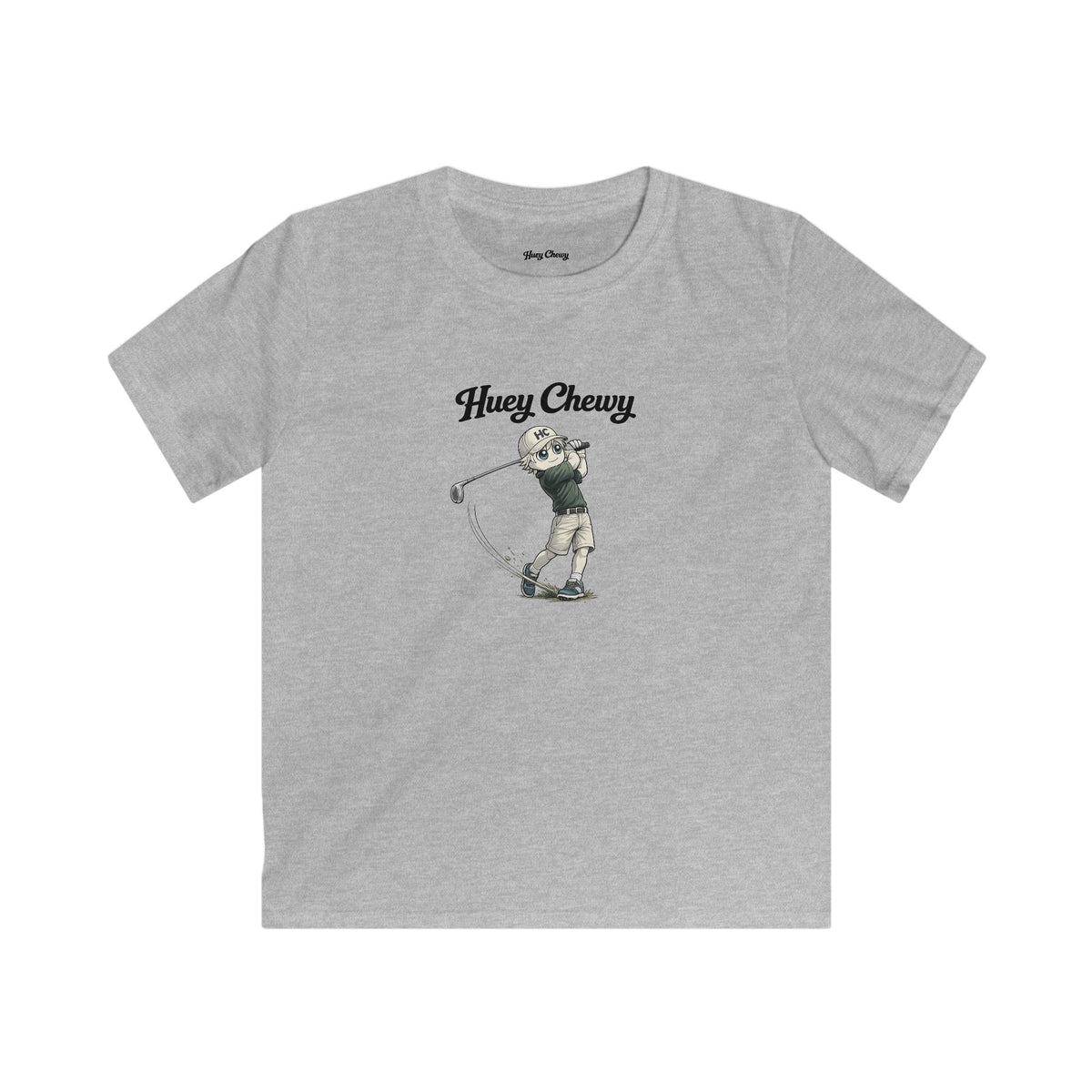 Huey Chewy golfer t-shirt in light grey - flat lay