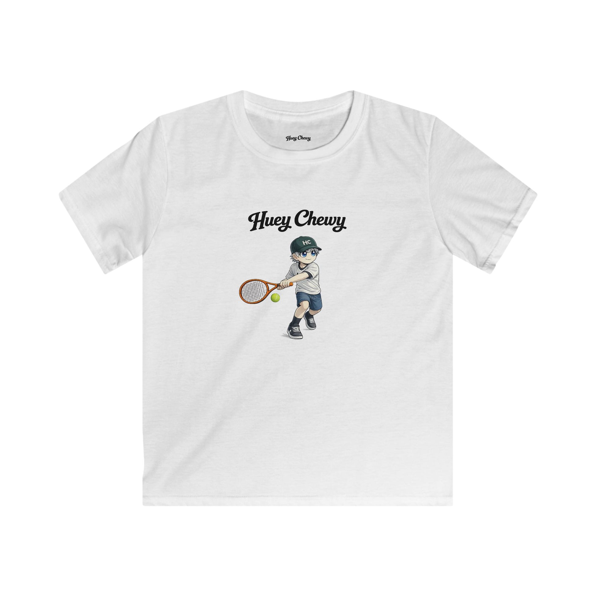 Huey Chewy tennis player t-shirt in white - flat lay