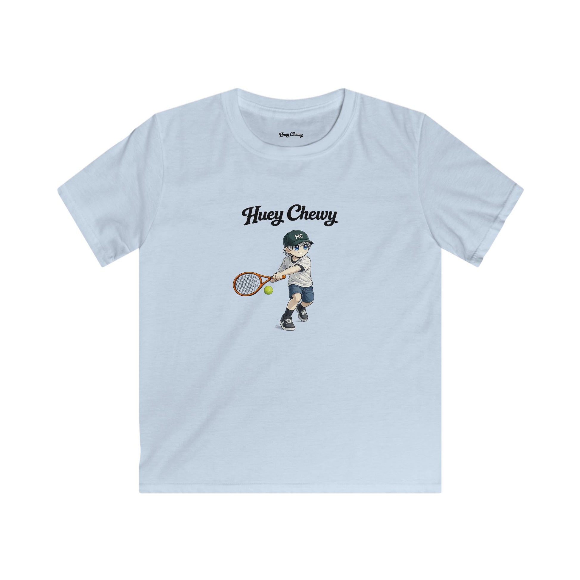Huey Chewy tennis player t-shirt in light blue - flat lay