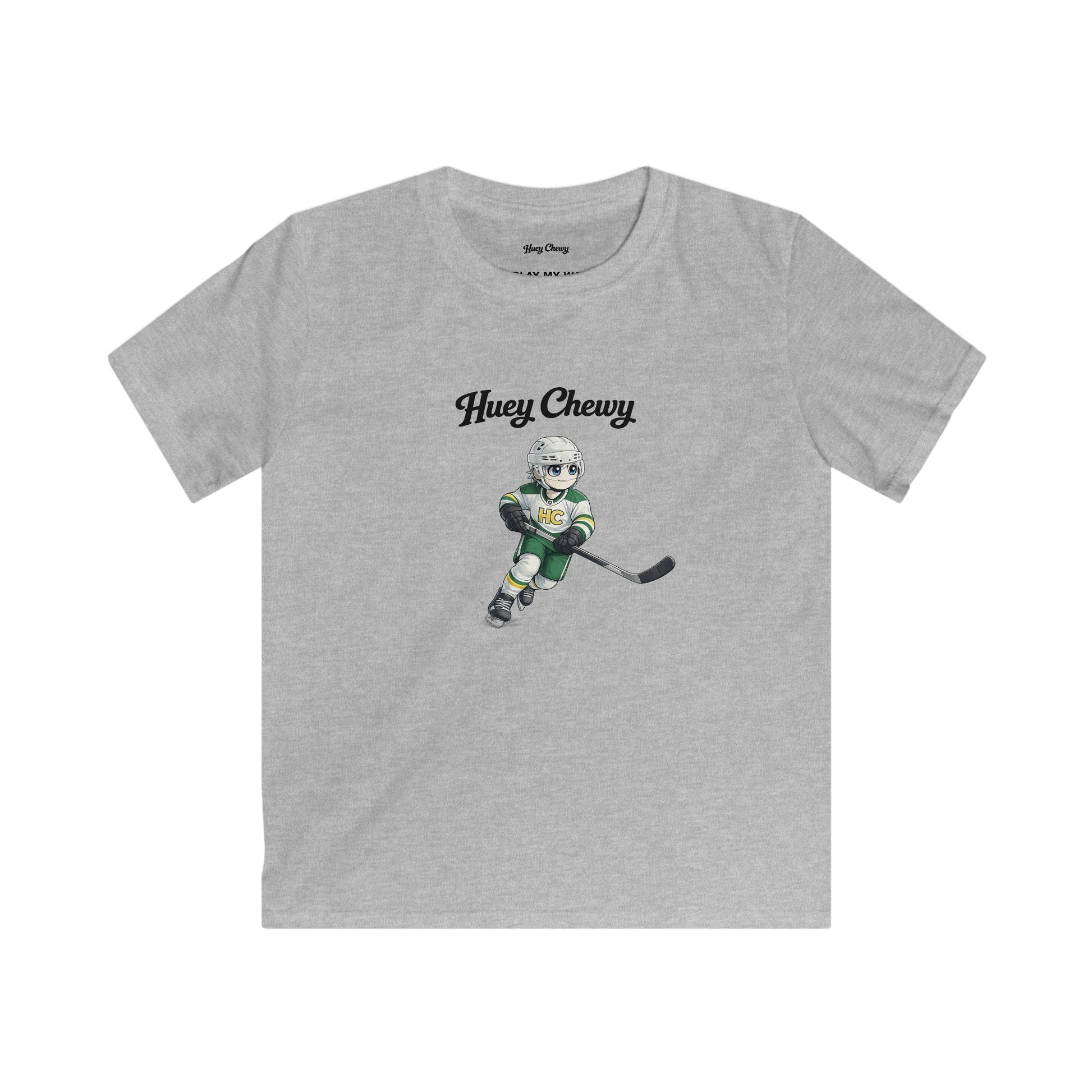 Huey Chewy ice-hockey player t-shirt in light grey - flat lay