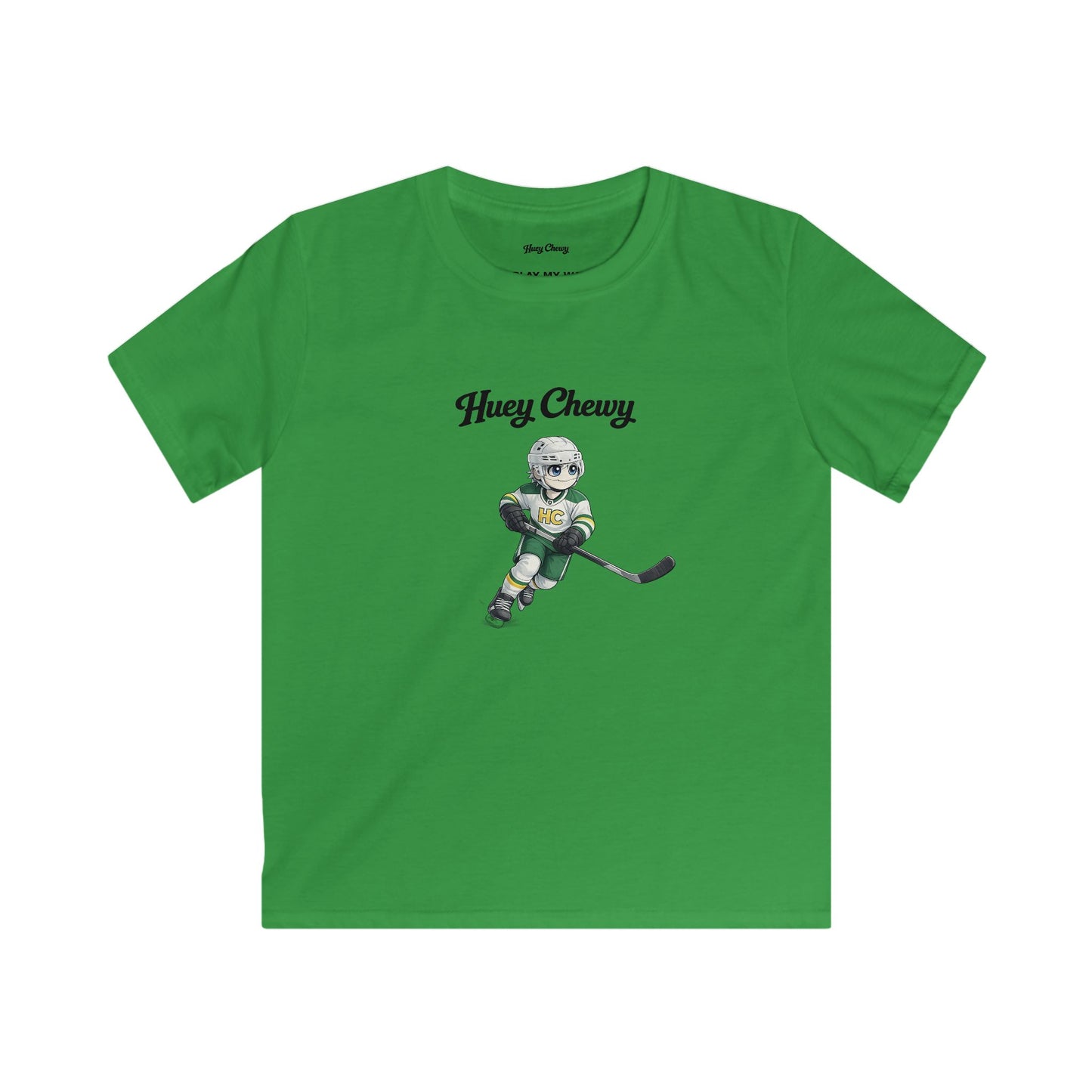 Huey Chewy ice-hockey player t-shirt in green - flat lay