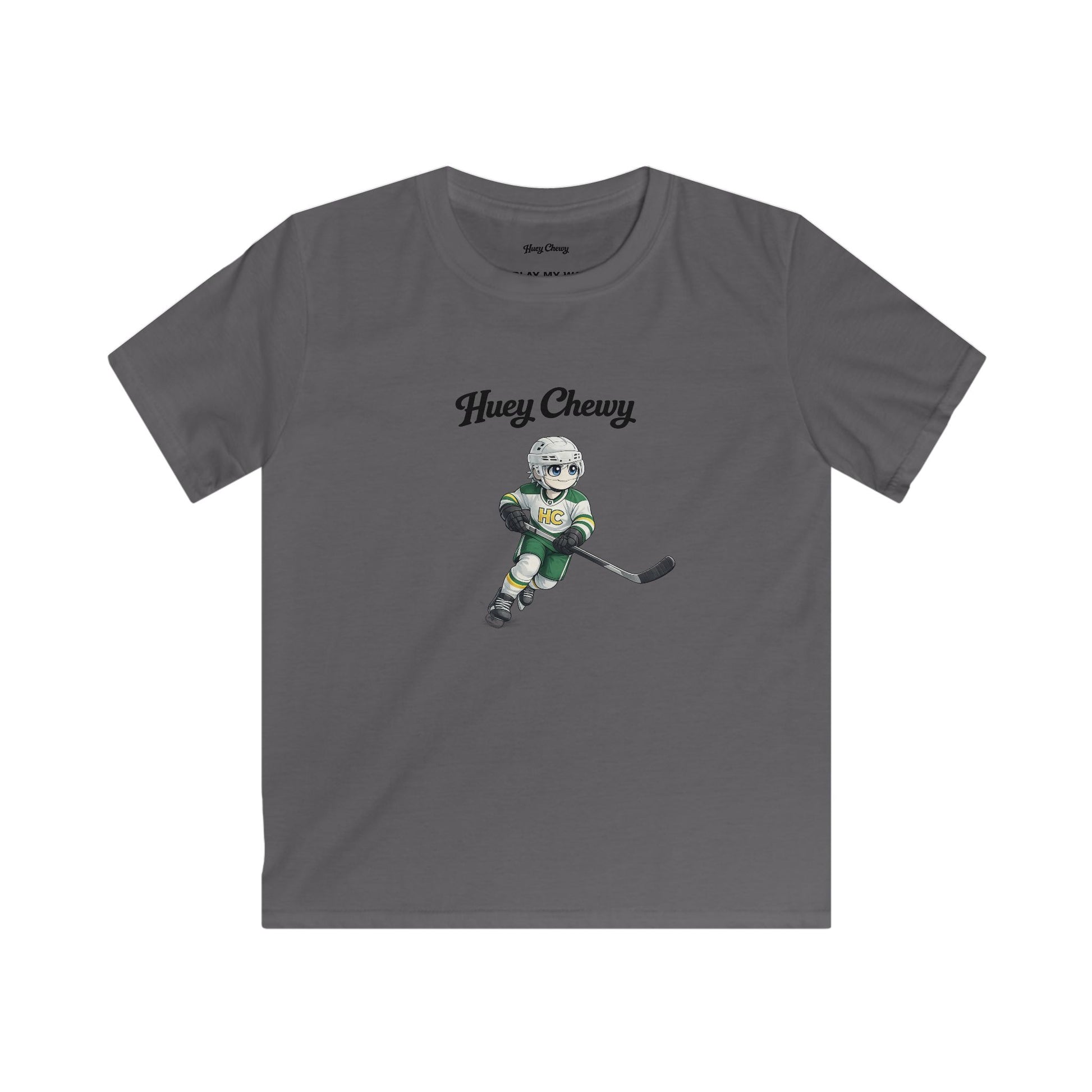 Huey Chewy ice-hockey player t-shirt in grey - flat lay