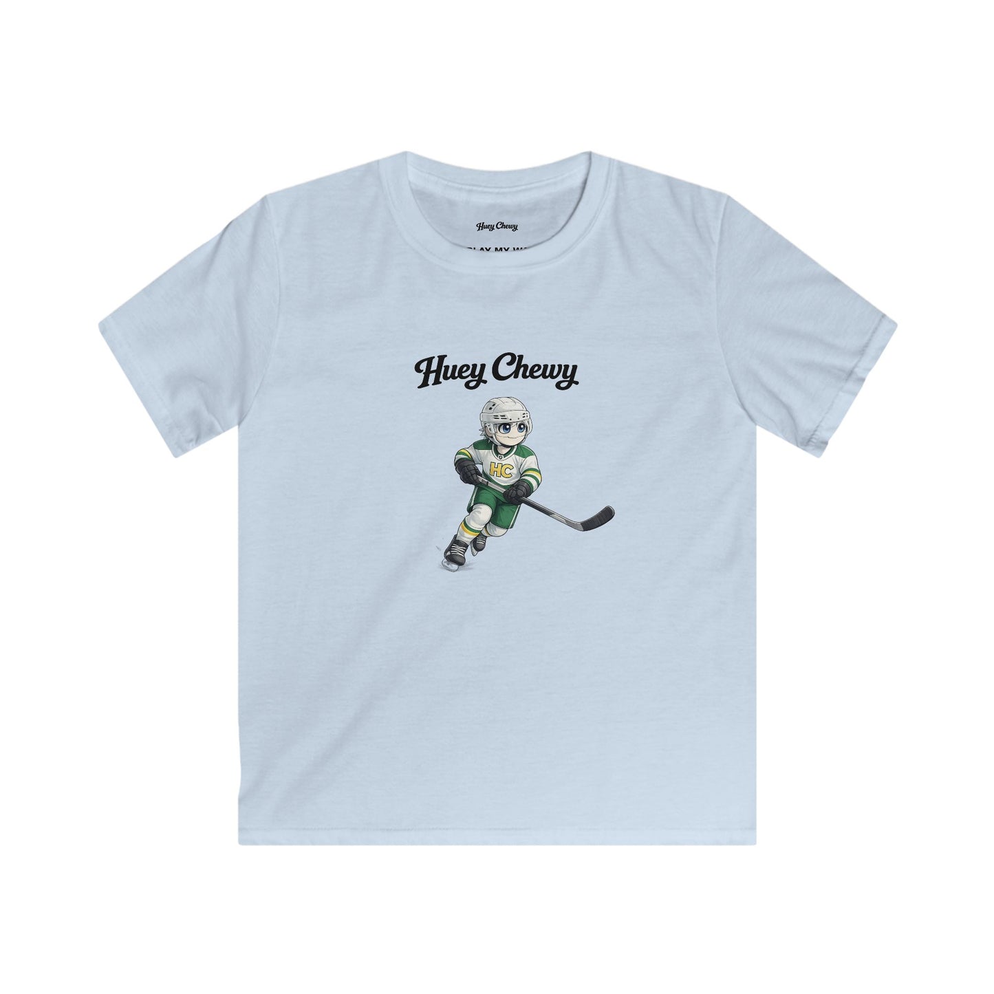 Huey Chewy ice-hockey player t-shirt in light blue - flat lay