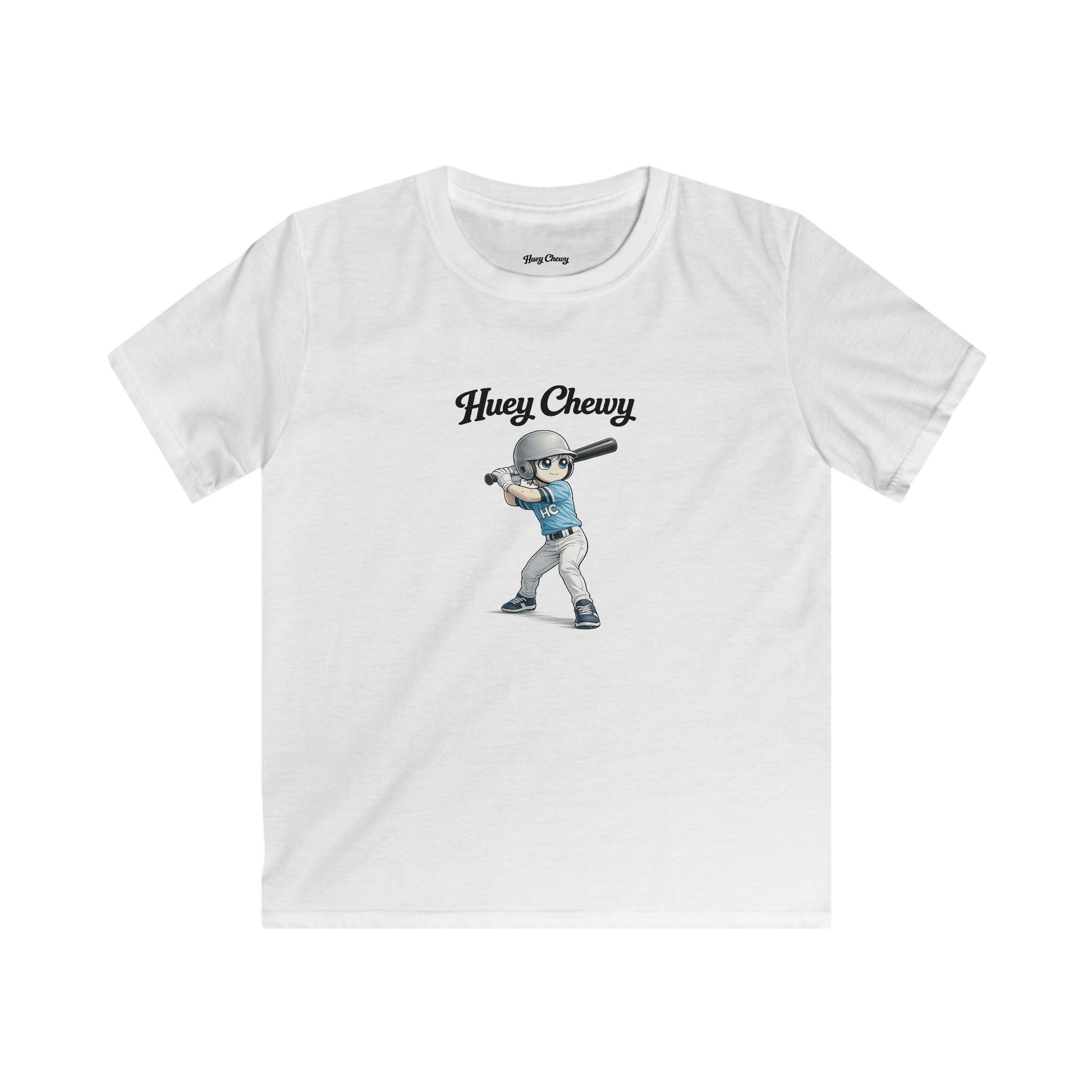 Huey Chewy baseball player t-shirt in white - flat lay