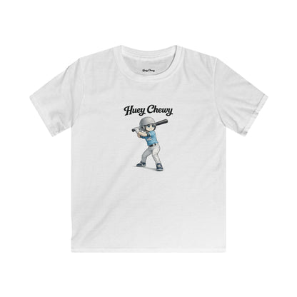 Huey Chewy baseball player t-shirt in white - flat lay
