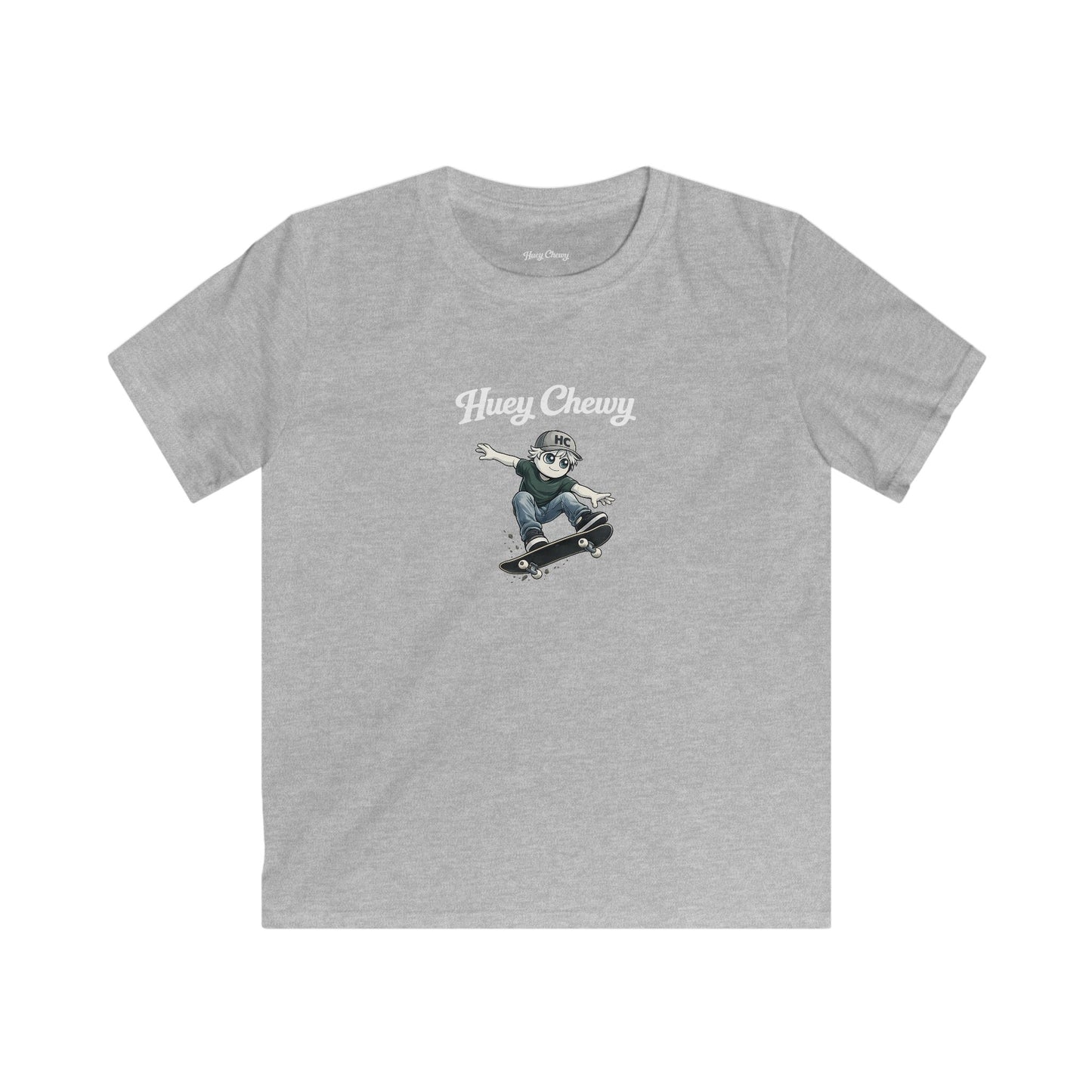 Huey Chewy skateboarder t-shirt in light grey - flat lay
