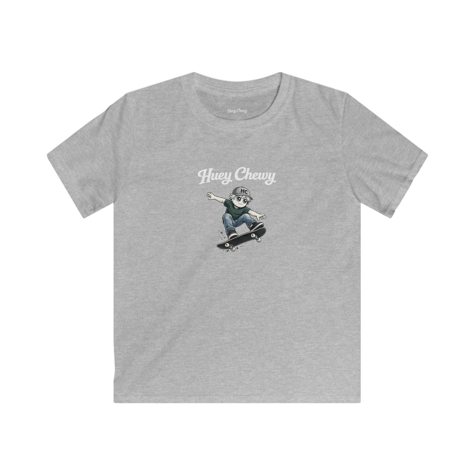 Huey Chewy skateboarder t-shirt in light grey - flat lay