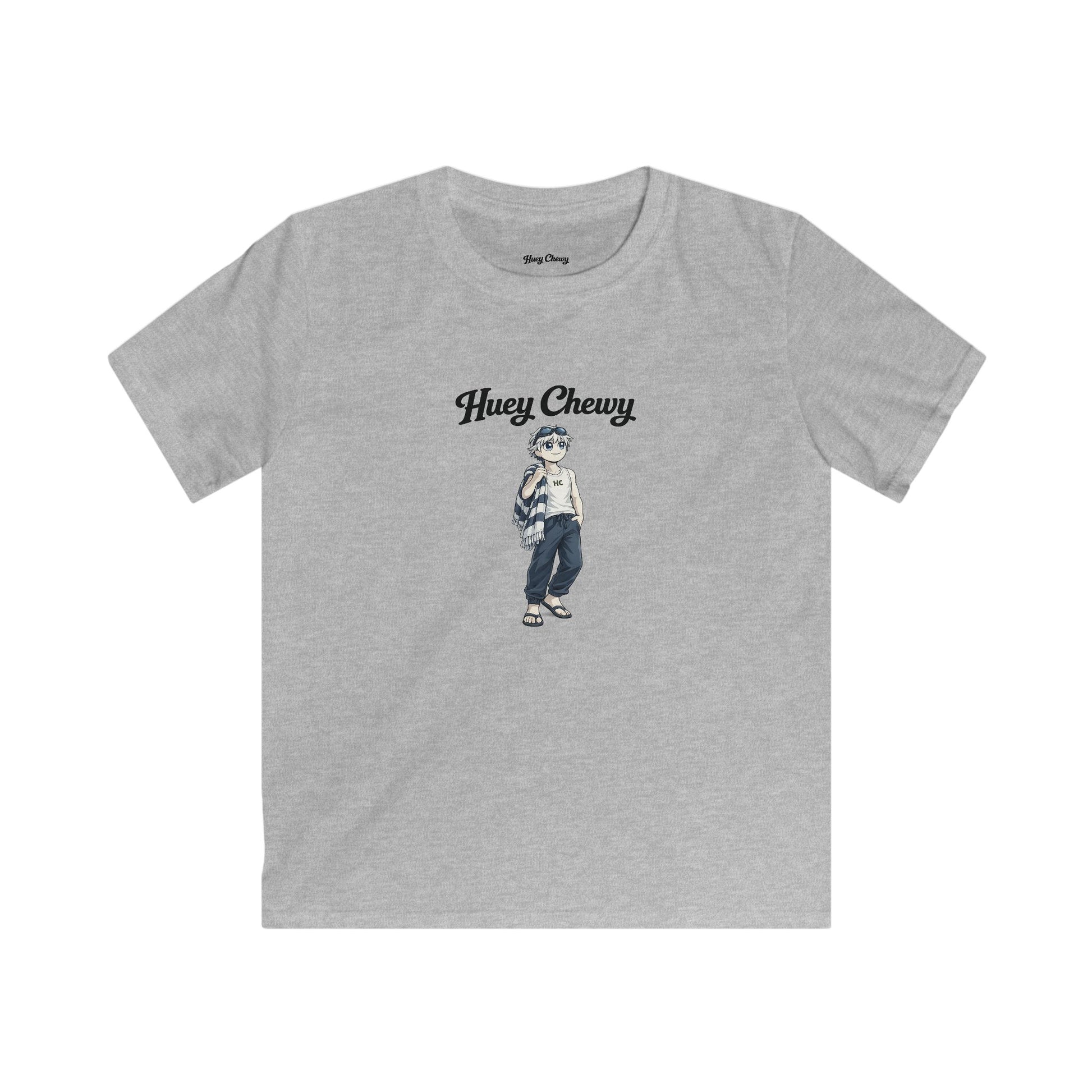 Huey Chewy swimmer t-shirt in light grey - flat lay