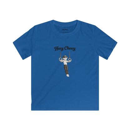 Huey Chewy gymnast t-shirt in blue - flat lay