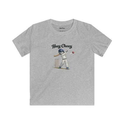 Huey Chewy cricket player t-shirt in light grey - flat lay