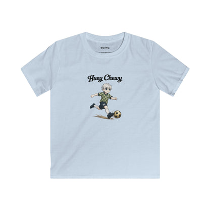 Huey Chewy football player t-shirt in light blue - flat lay