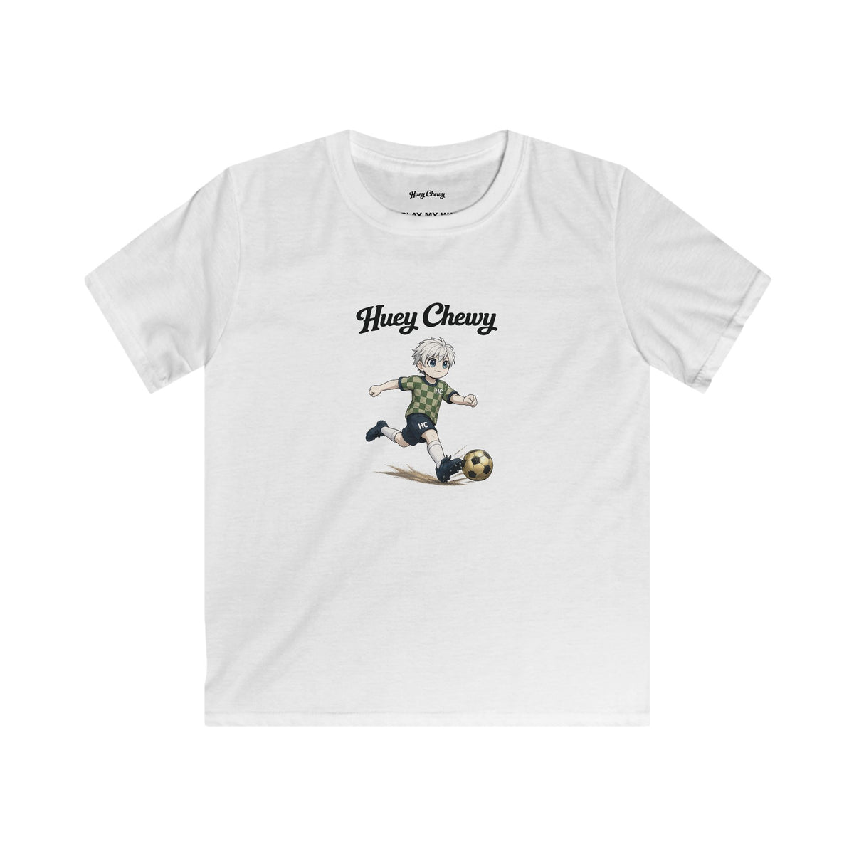 Huey Chewy football player t-shirt in white - flat lay