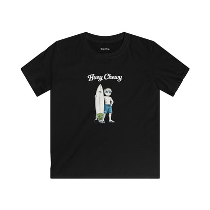 Huey Chewy surfer t-shirt in black - flat lay
