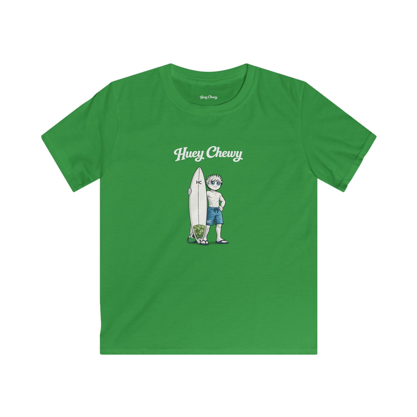 Huey Chewy surfer t-shirt in green - flat lay