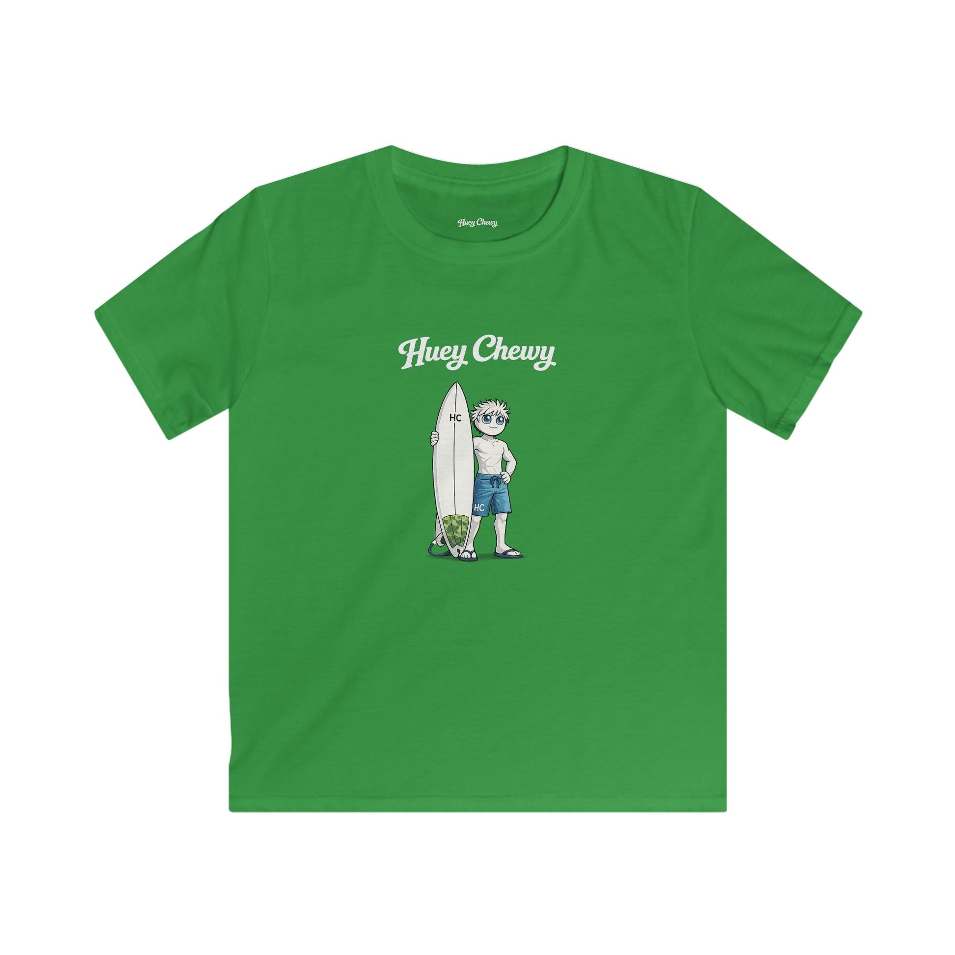Huey Chewy surfer t-shirt in green - flat lay
