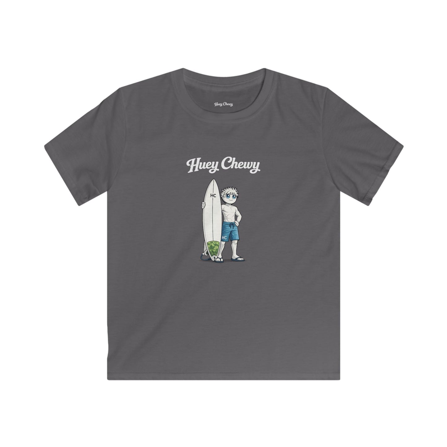 Huey Chewy surfer t-shirt in grey - flat lay