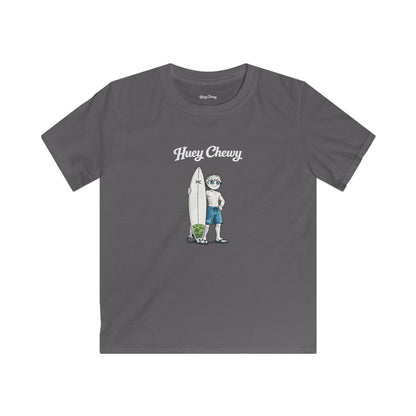Huey Chewy surfer t-shirt in grey - flat lay