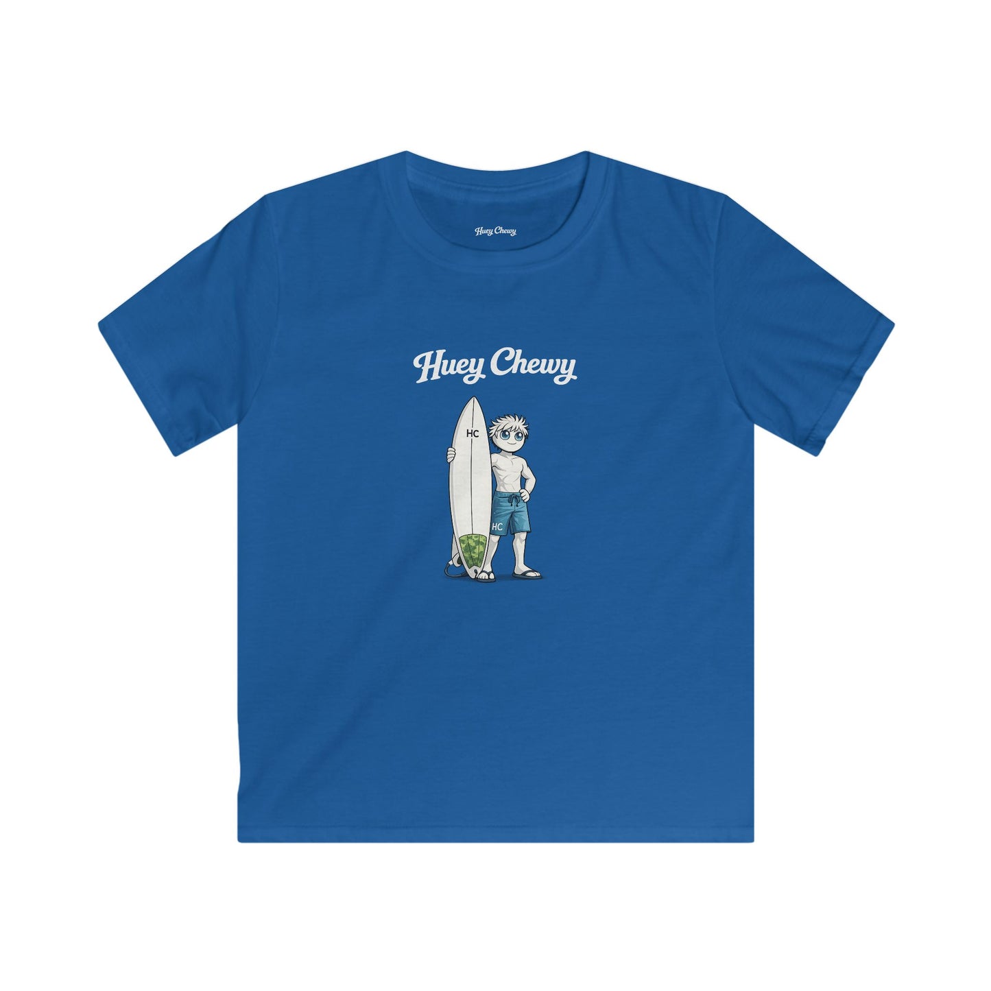 Huey Chewy surfer t-shirt in blue - flat lay