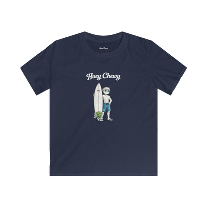 Huey Chewy surfer t-shirt in navy blue - flat lay