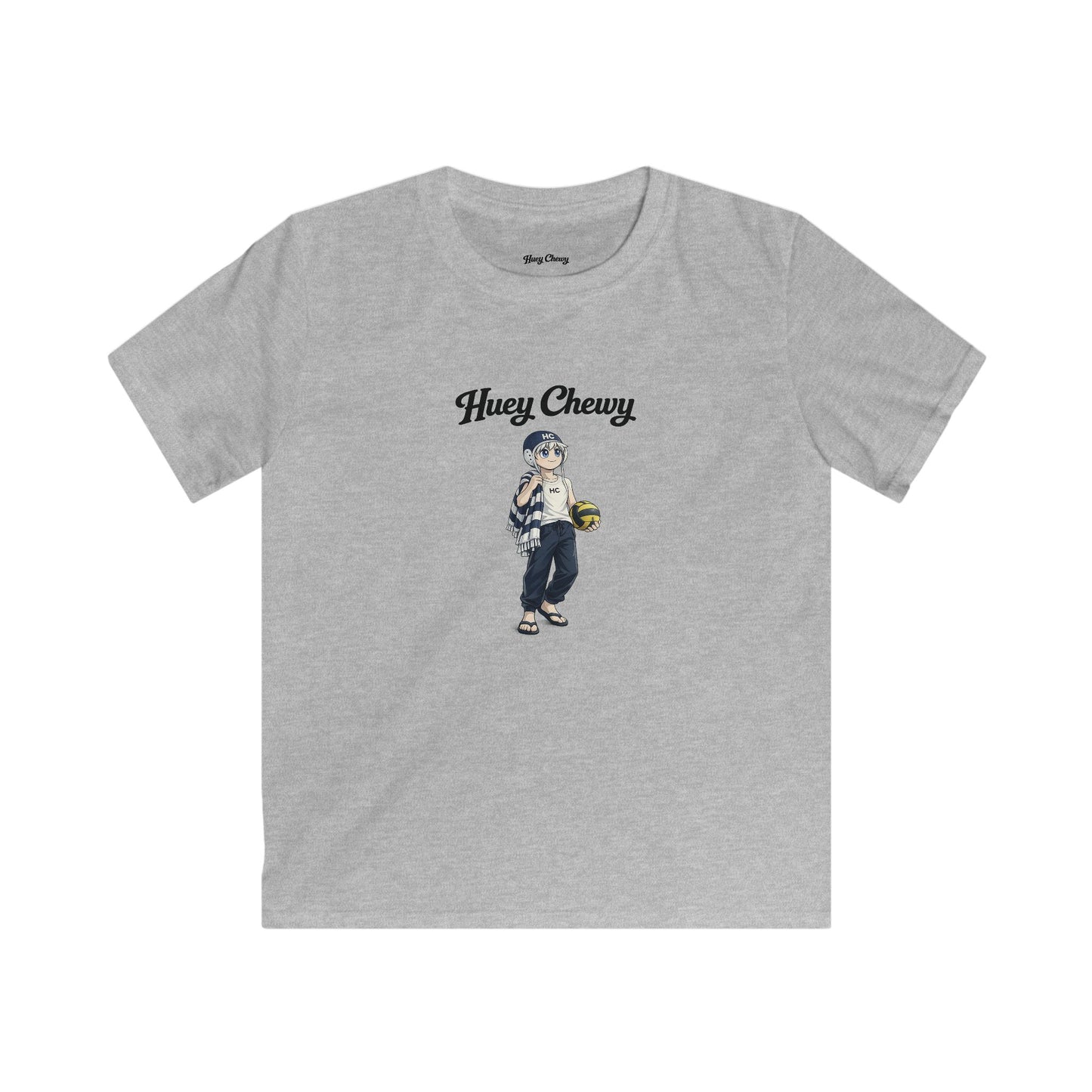 Huey Chewy water polo player t-shirt in grey - flat lay