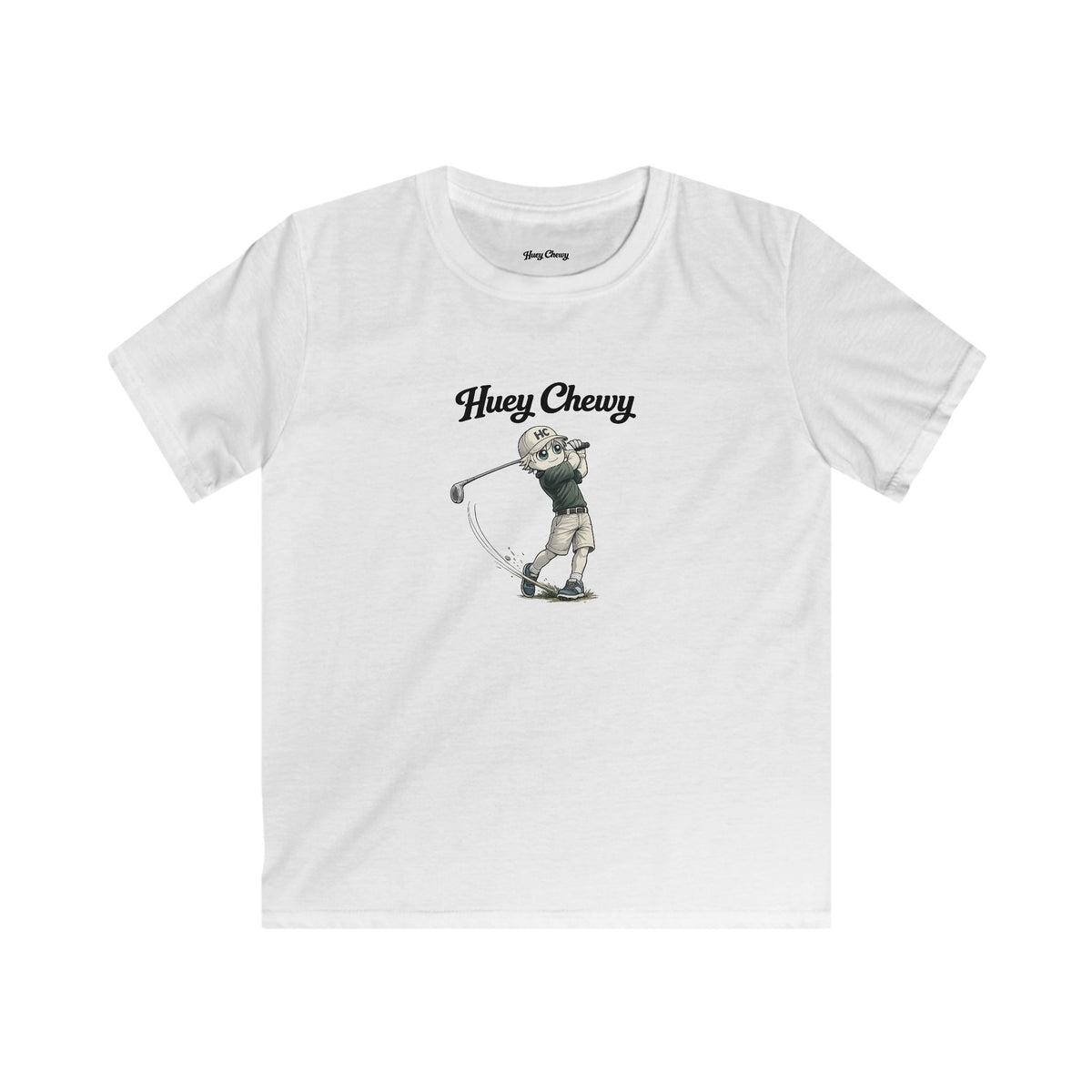 Huey Chewy golfer t-shirt in white - flat lay