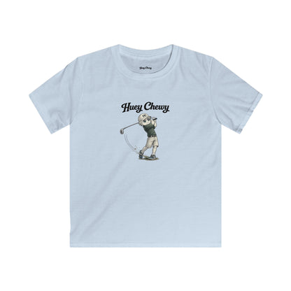 Huey Chewy golfer t-shirt in light blue - flat lay