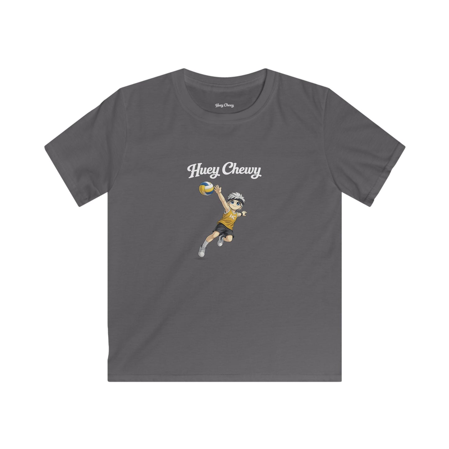 Huey Chewy volleyball player t-shirt in grey - flat lay