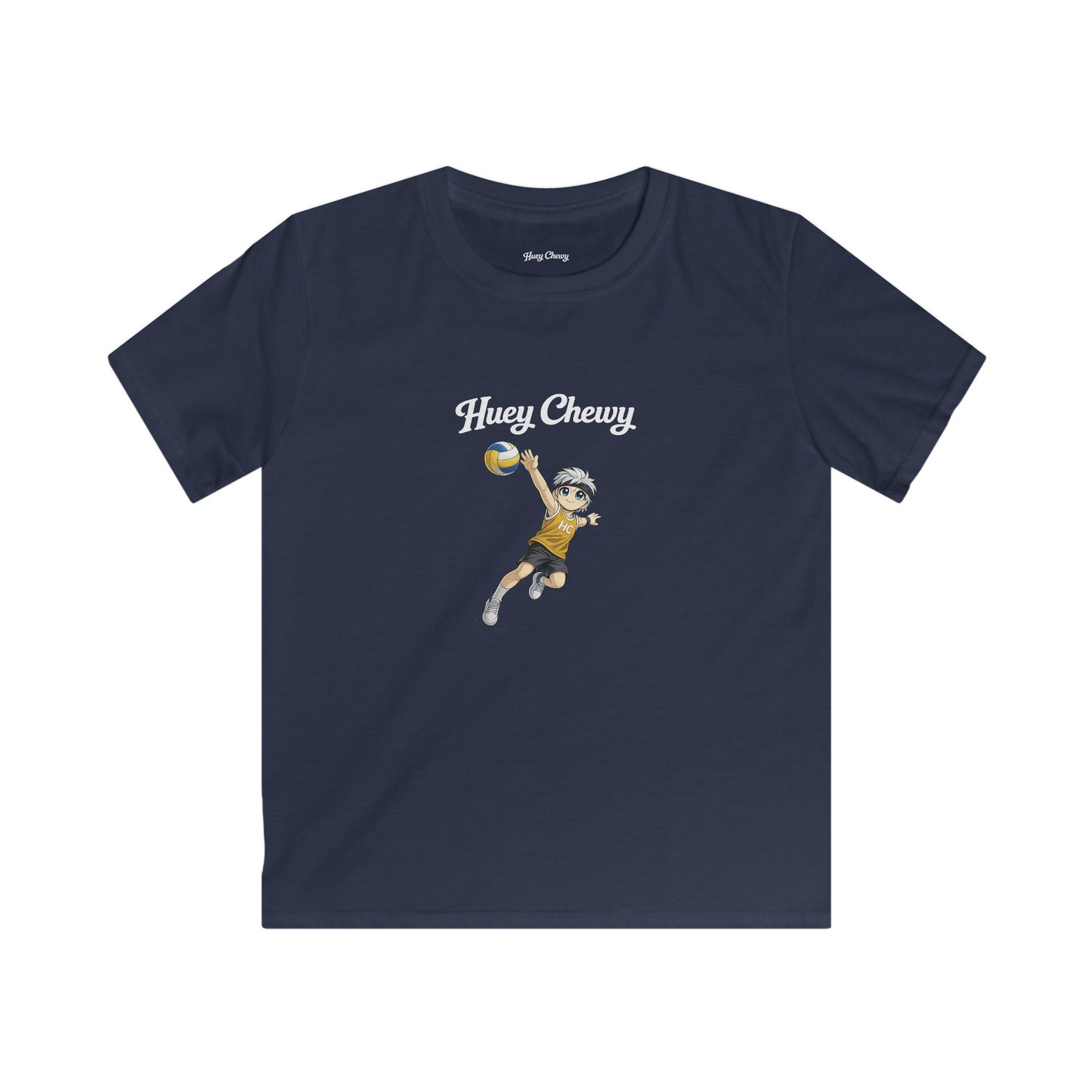 Huey Chewy volleyball player t-shirt in navy blue - flat lay