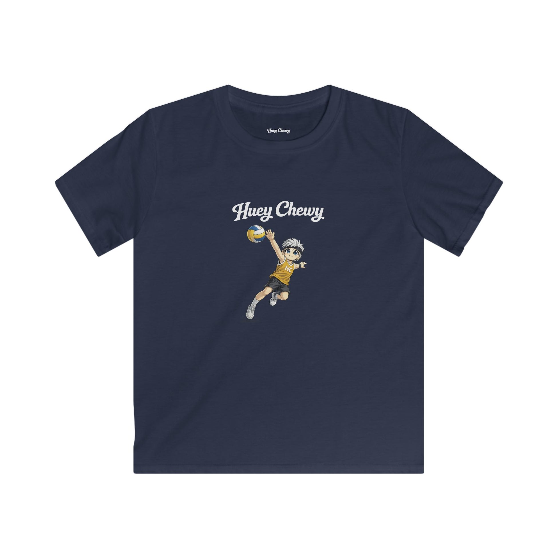 Huey Chewy volleyball player t-shirt in navy blue - flat lay