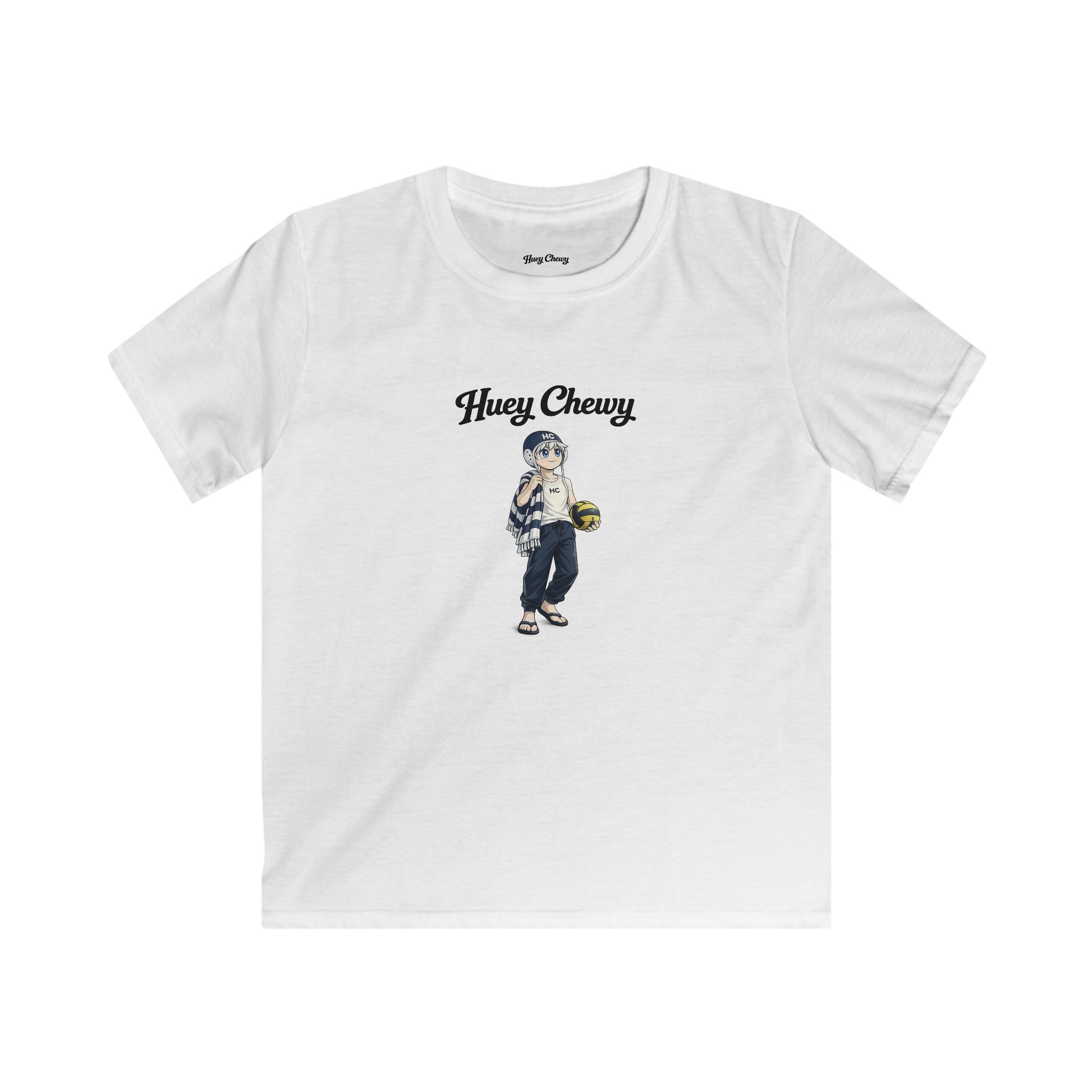 Huey Chewy water polo player t-shirt in white - flat lay