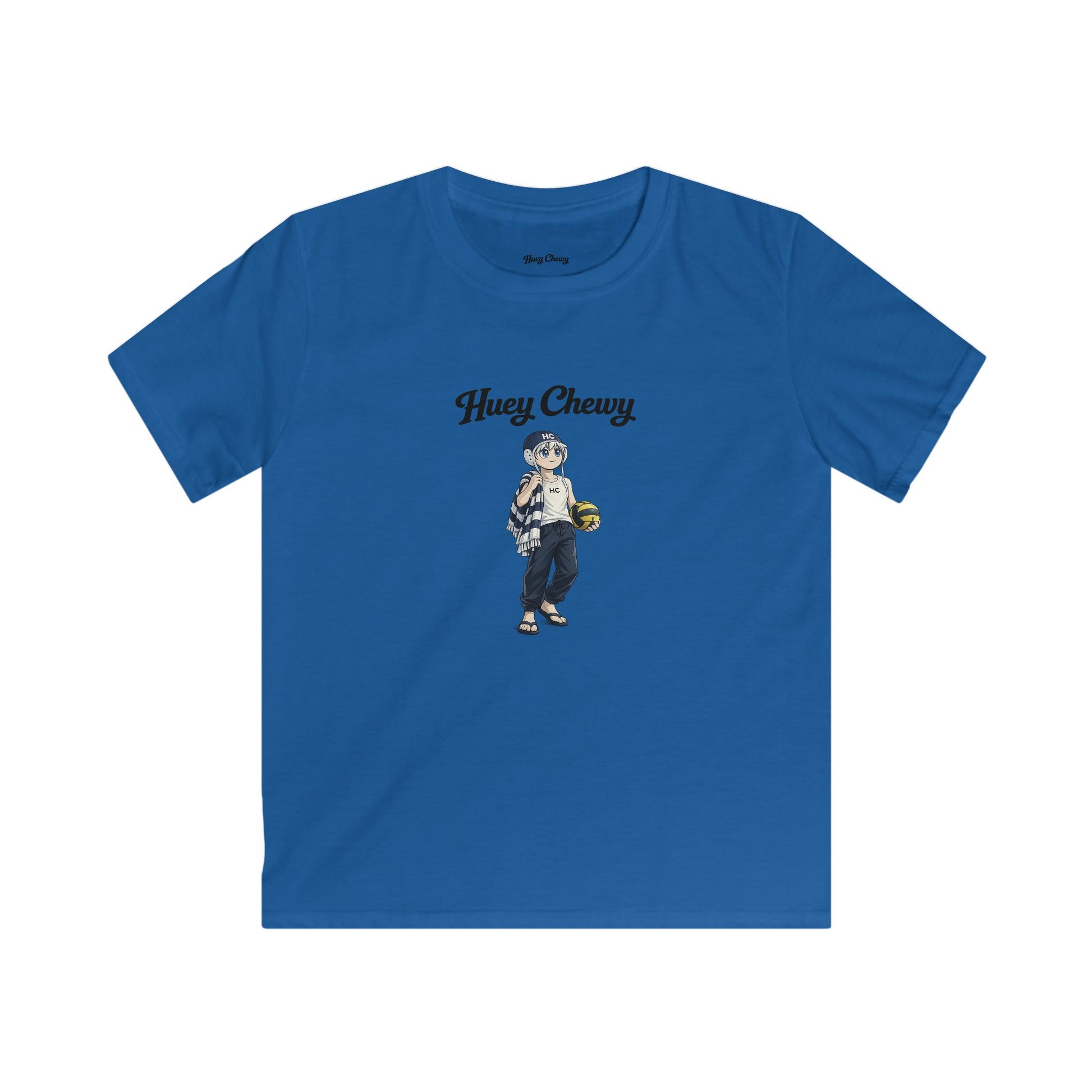Huey Chewy water polo player t-shirt in blue - flat lay