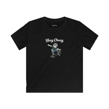 Huey Chewy skateboarder t-shirt in black - flat lay