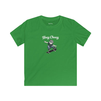 Huey Chewy skateboarder t-shirt in green - flat lay