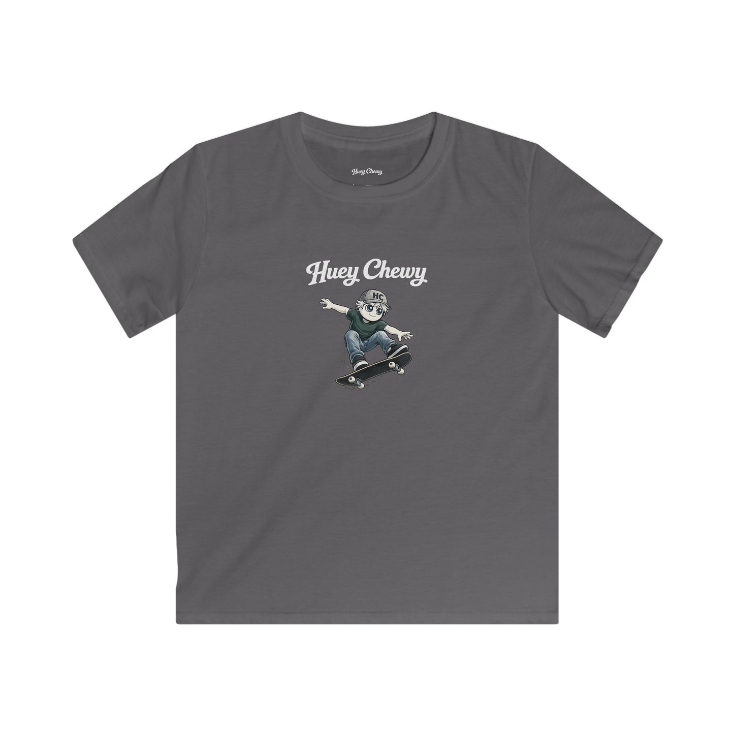 Huey Chewy skateboarder t-shirt in grey - flat lay