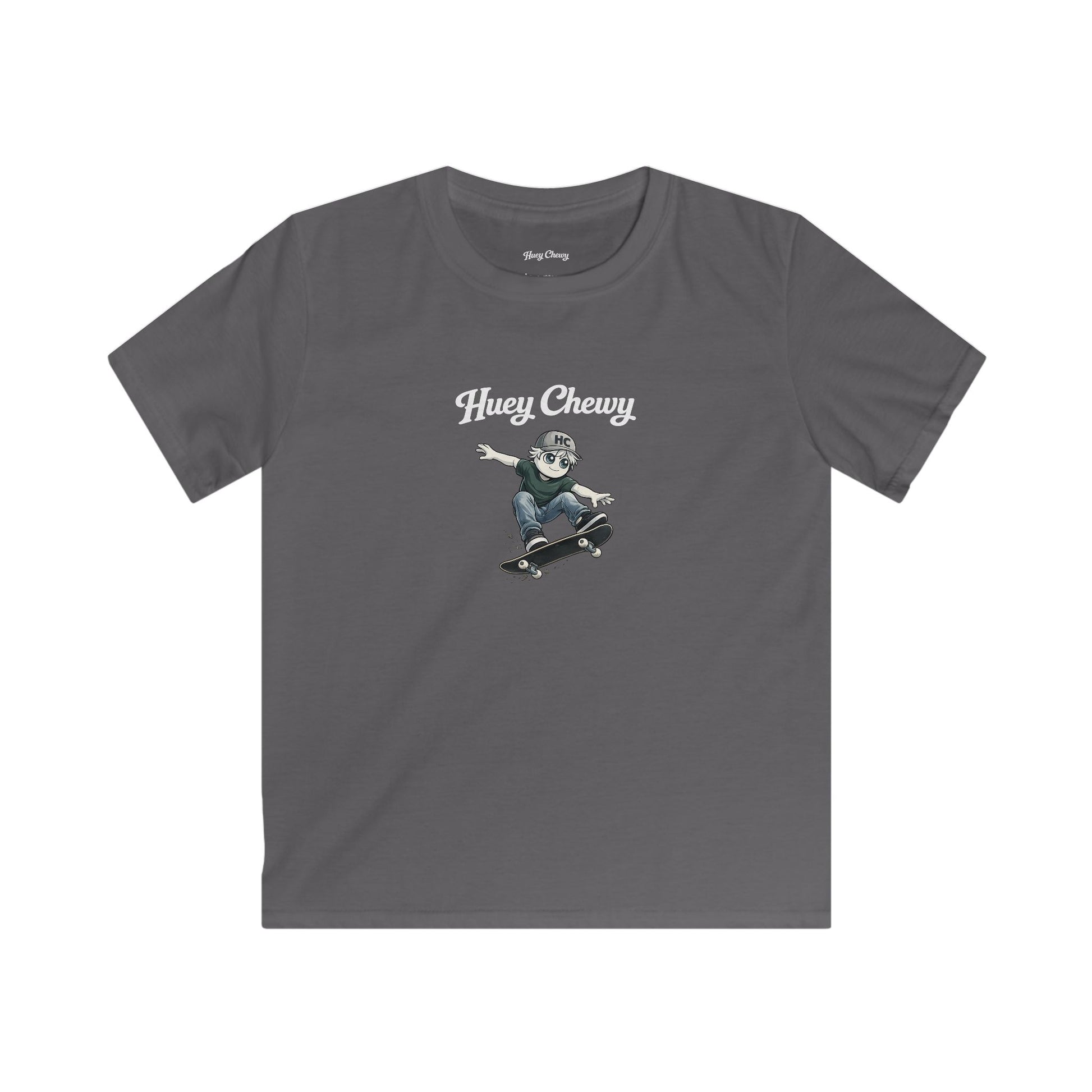 Huey Chewy skateboarder t-shirt in grey - flat lay
