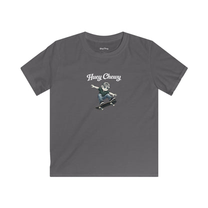 Huey Chewy skateboarder t-shirt in grey - flat lay