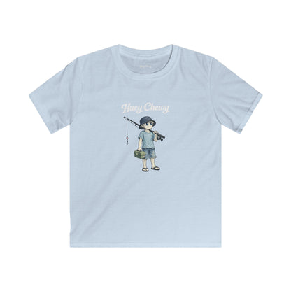Huey Chewy fisherman t-shirt in light blue - flat lay
