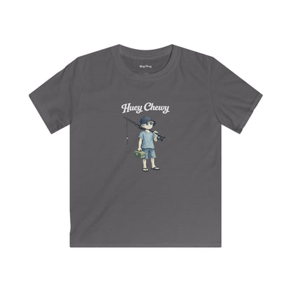 Huey Chewy fisherman t-shirt in grey - flat lay