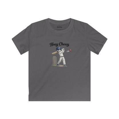 Huey Chewy cricket player t-shirt in grey - flat lay