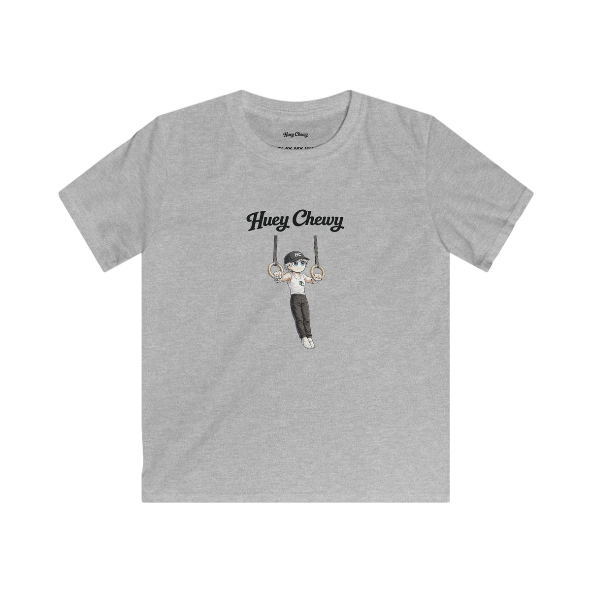 Huey Chewy gymnast t-shirt in light grey - flat lay