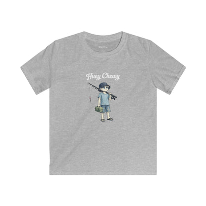 Huey Chewy fisherman t-shirt in light grey - flat lay