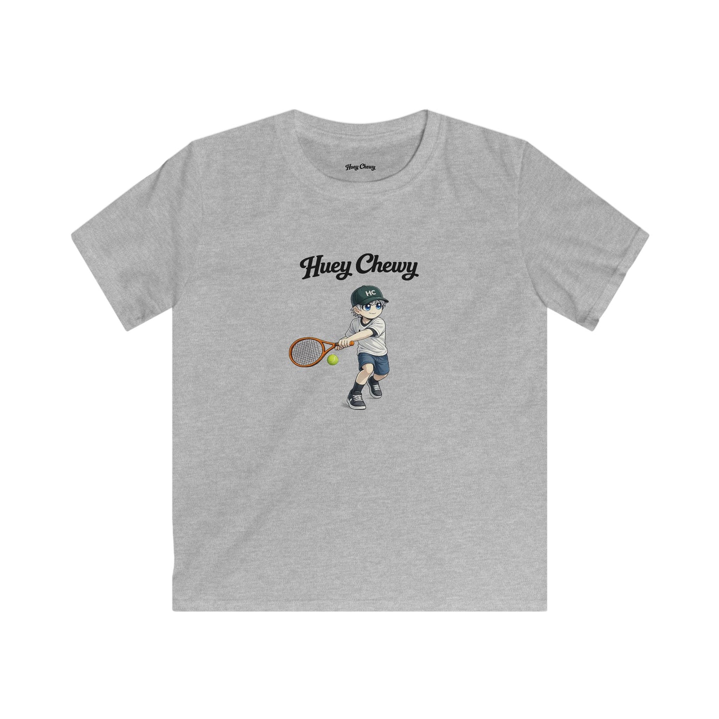 Huey Chewy tennis player t-shirt in light grey - flat lay