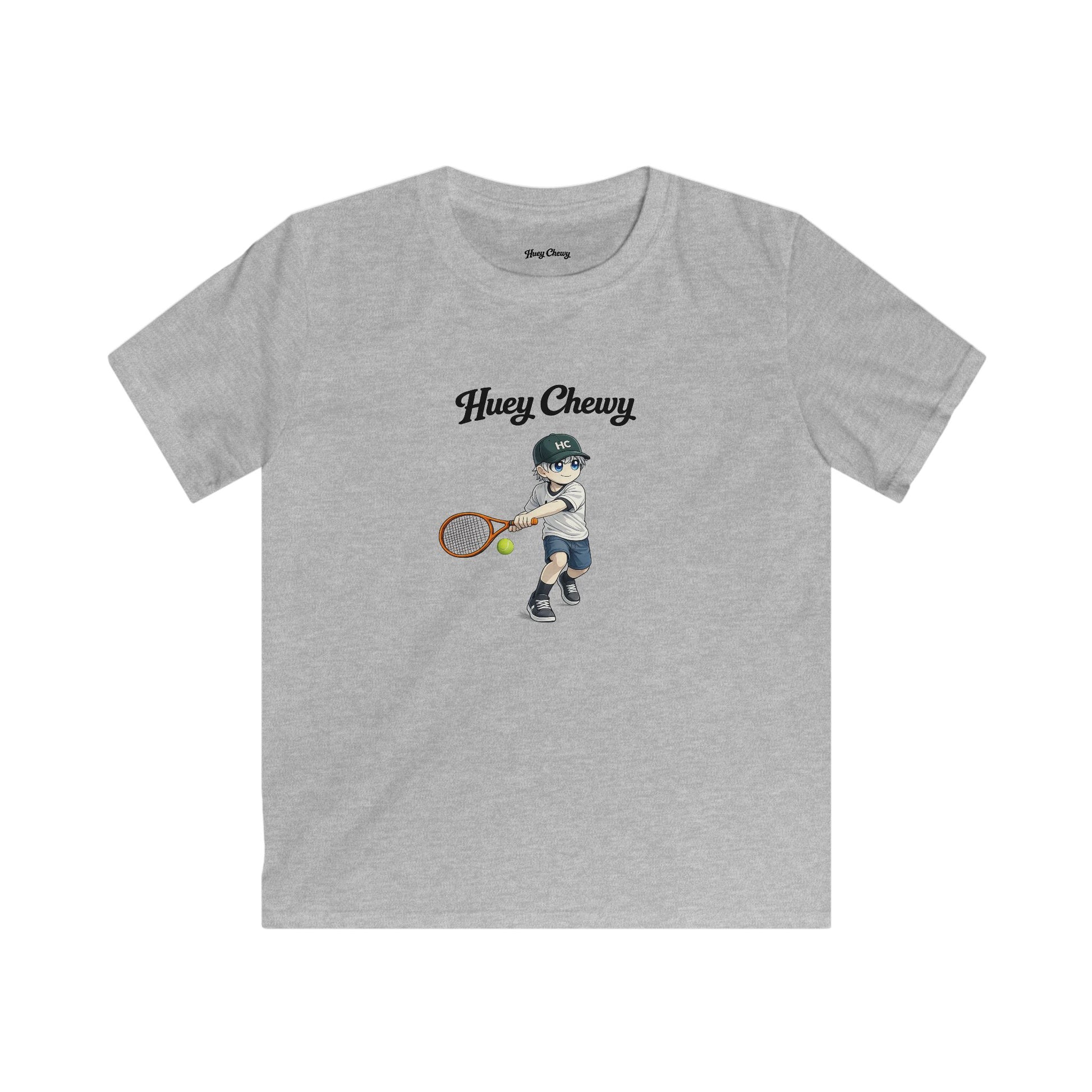 Huey Chewy tennis player t-shirt in light grey - flat lay